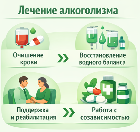 лечение алкоголизма в Ахтубинске этапы